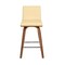 Armen Living Vienna 26" Swivel Counter Stool in Walnut Wood Finish with Cream Faux Leather LCVIBACRWA26 - alternate 3